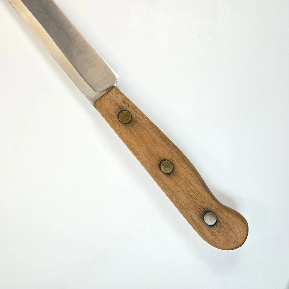 Chicago Cutlery RB10S Slicer Knife Walnut Wood Handle Stainless Steel 10 inch